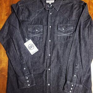 Blue Ranchwear ~ Sz M ~ Dark Wash Denim Long Sleeve Shirt ~ NWT